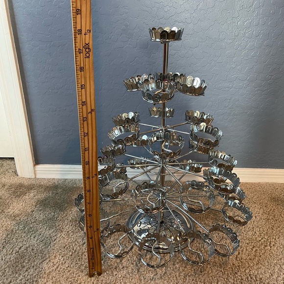 Silver Metal 5-Tier Cupcake Stand - Picture 3 of 4